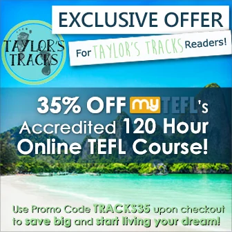 Taylors Tracks Sidebar TEFL Discount www.taylorstracks.com