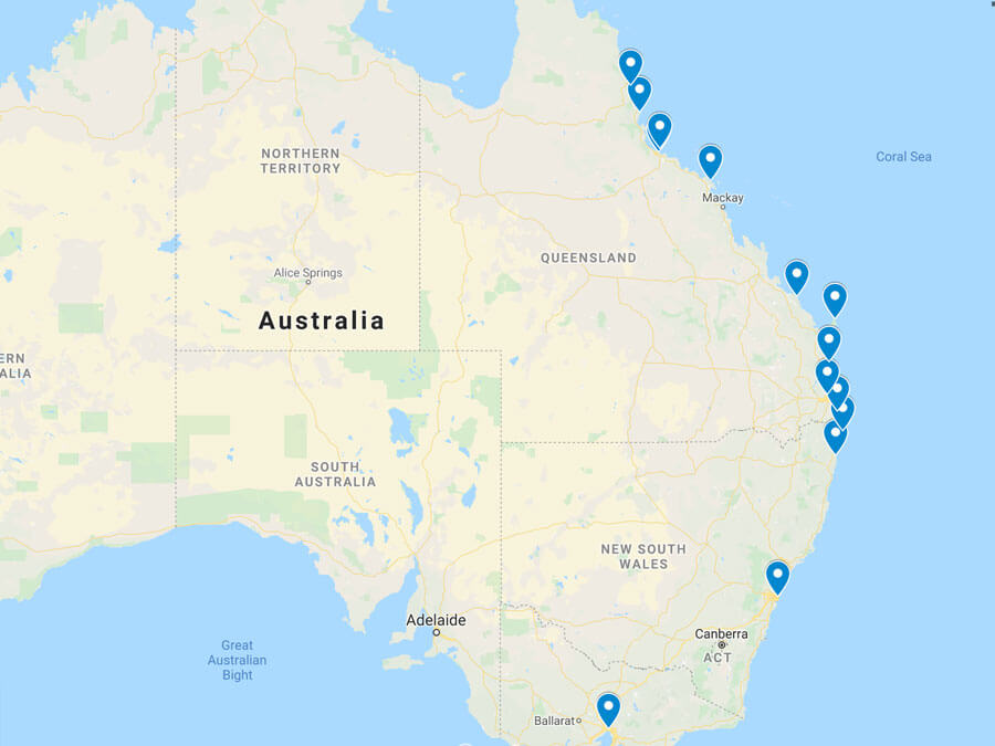 travel routes australia