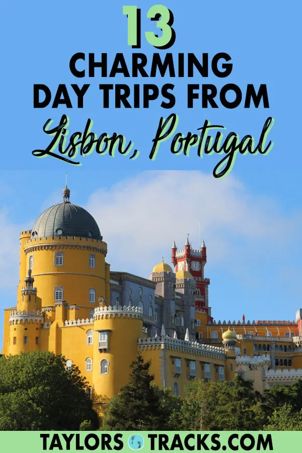 These charming Lisbon day trips are going to make you want to add a day or two to your Portugal trip. Click to find the perfect day tour for history, architecture, beaches, water adventures and wine tastings. #portugal #lisbon #sintra #beach #travel #europe