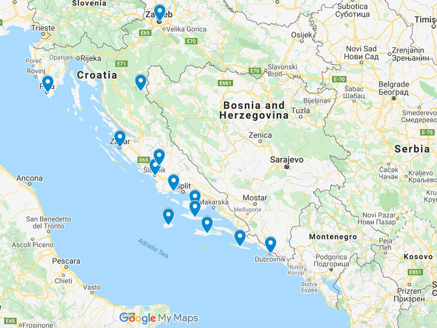 croatia tour planner