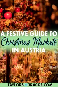 Plan a trip to Austria for the festive season with this guide to the best Christmas markets in Austria. Among the best Christmas markets in Europe, this guide will share with you where to go in Austria, what to buy at Christmas markets, what to eat, drink and more. Click to start planning your Christmas market trip!