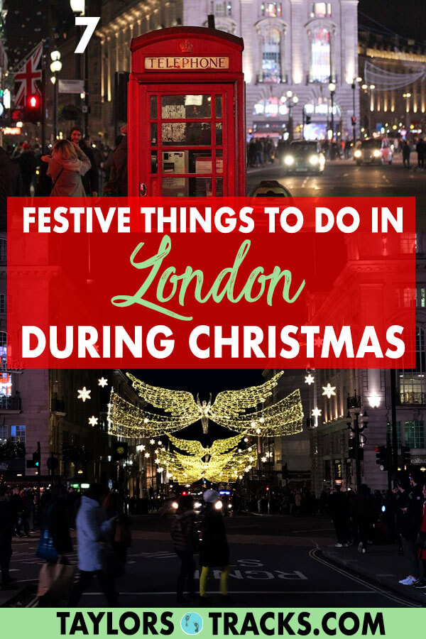 Enjoy Christmas in London with these festive activities that include Christmas lights in London, Christmas markets in London, ice skating, Christmas themed teas and more! #london #england #uk #europe #travel #christmas