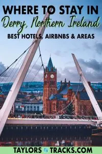 Find the best places to stay in Derry, Northern Ireland with this handy and straight-forward accommodation guide. From the top Derry hotels to Airbnbs and for all budgets, this guide has got you covered for your trip to Derry and Northern Ireland! Click to find where to stay in Derry!