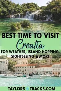 The perfect trip to Croatia won’t happen without finding the best time to visit Croatia for your budget, weather, and Croatia itinerary. From the Adriatic Coast to waterfalls and national parks inland, finding the best time to travel to Croatia is essential so that you can do and see every thing that you want to do in Croatia! Click to find best time to go to Croatia!