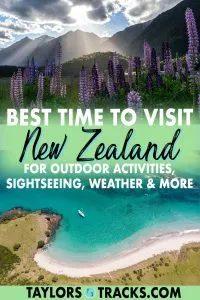 The best time of year to visit New Zealand all depends on what you want to do. While there really is no bad time to visit New Zealand, there are certainly notes to make for the best time to travel to New Zealand for hiking, hitting the slopes, sightseeing, wine tasting, fall foliage, to avoid crowds, beaches and more. Click to find the best time to visit New Zealand for your travel needs and wants!